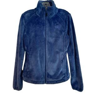 The North Face osito cozy fleece full zip jacket small blue